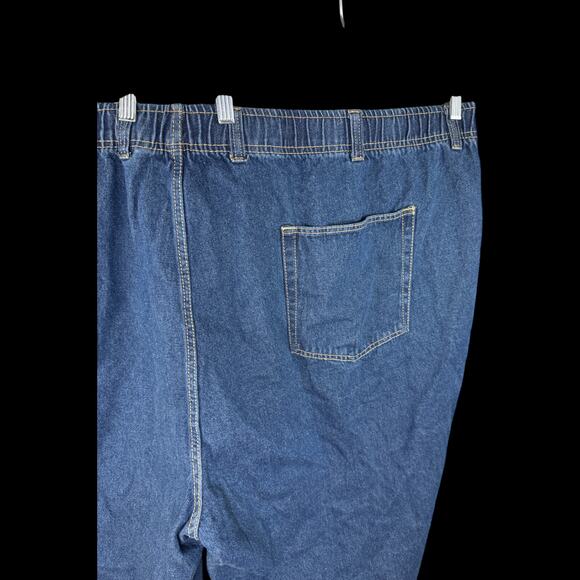 Harbor Bay Women’s Plus 6X Blue Denim Jeans Elastic Waist Straight Leg NWT - Picture 8 of 16